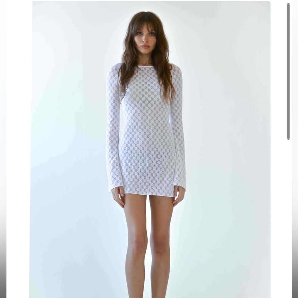 AMOY NEW YORK Jane Dress White Lace Medium